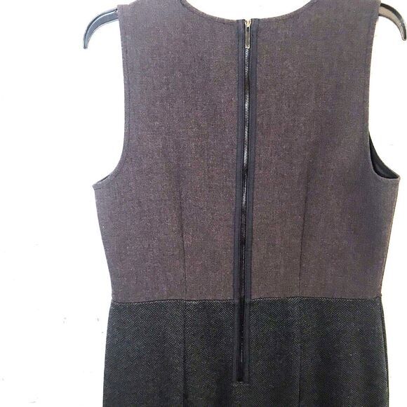 Ann Taylor Loft Woman's Black Purple and Gray Color Block Dress Size 10 - Picture 3 of 7